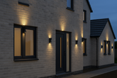 12W LED Indoor Outdoor Wall Light – Modern Black Up/Down Sconce – IP54